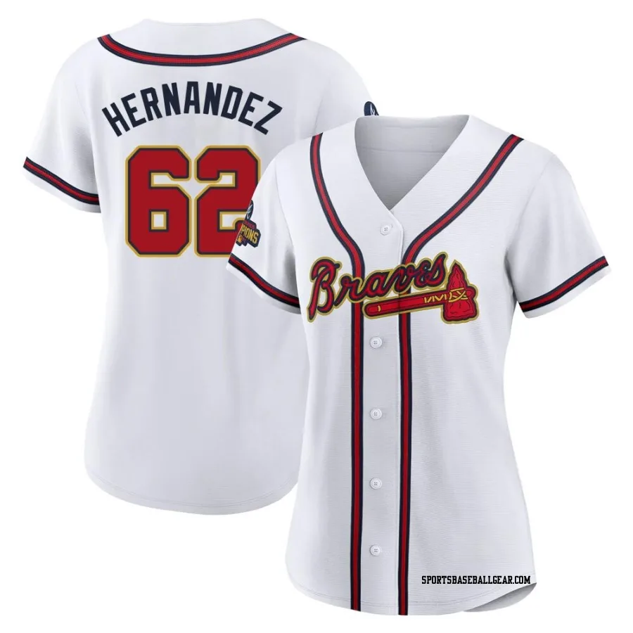 Daysbel Hernandez Women's Atlanta Braves Gold Authentic White 2022 Program Jersey