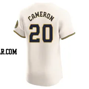 Daz Cameron Men's Milwaukee Brewers Cream Elite Home Jersey
