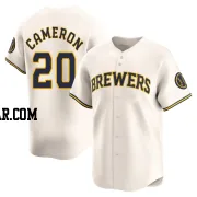 Daz Cameron Men's Milwaukee Brewers Cream Limited Home Jersey