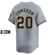 Daz Cameron Men's Milwaukee Brewers Gray Limited Away Jersey