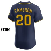 Daz Cameron Men's Milwaukee Brewers Navy Elite Alternate Jersey