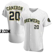 Daz Cameron Men's Milwaukee Brewers White Authentic Alternate Jersey