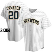 Daz Cameron Youth Milwaukee Brewers White Replica Home Jersey