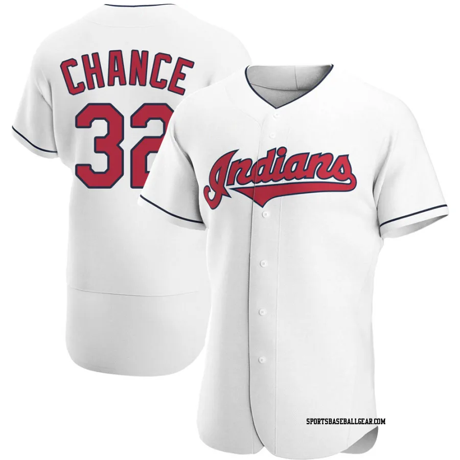 Dean Chance Men's Cleveland Guardians White Authentic Home Jersey