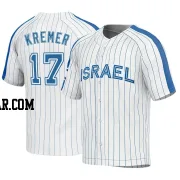 Dean Kremer Men's Israel Baseball White Replica 2023 World Baseball Classic Jersey