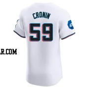 Declan Cronin Men's Miami Marlins White Elite Home Patch Jersey