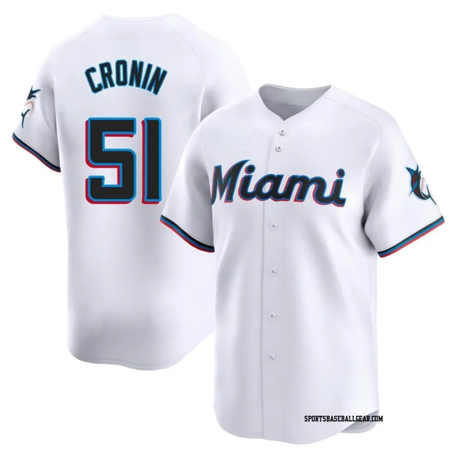 Declan Cronin Men's Miami Marlins White Limited Home Jersey