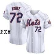 Dedniel Nunez Men's New York Mets White Elite Home Jersey