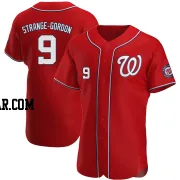 Dee Strange-Gordon Men's Washington Nationals Red Authentic Alternate Jersey