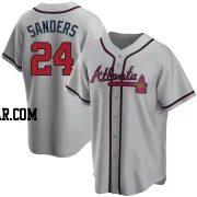 Deion Sanders Men's Atlanta Braves Gray Replica Road Jersey