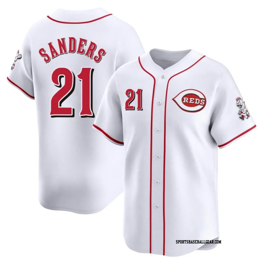 Deion Sanders Men's Cincinnati Reds White Limited Home Jersey
