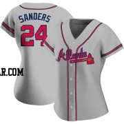 Deion Sanders Women's Atlanta Braves Gray Replica Road Jersey