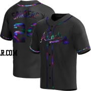 Deion Sanders Youth Atlanta Braves Black Holographic Replica Alternate Jersey