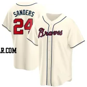Deion Sanders Youth Atlanta Braves Cream Replica Alternate Jersey