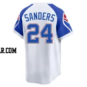 Deion Sanders Youth Atlanta Braves White Limited Throwback Cooperstown Collection Jersey