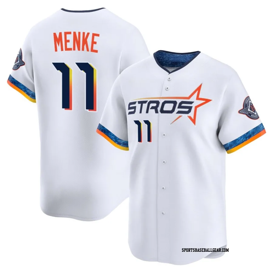 Denis Menke Men's Houston Astros White Limited 2025 City Connect Jersey