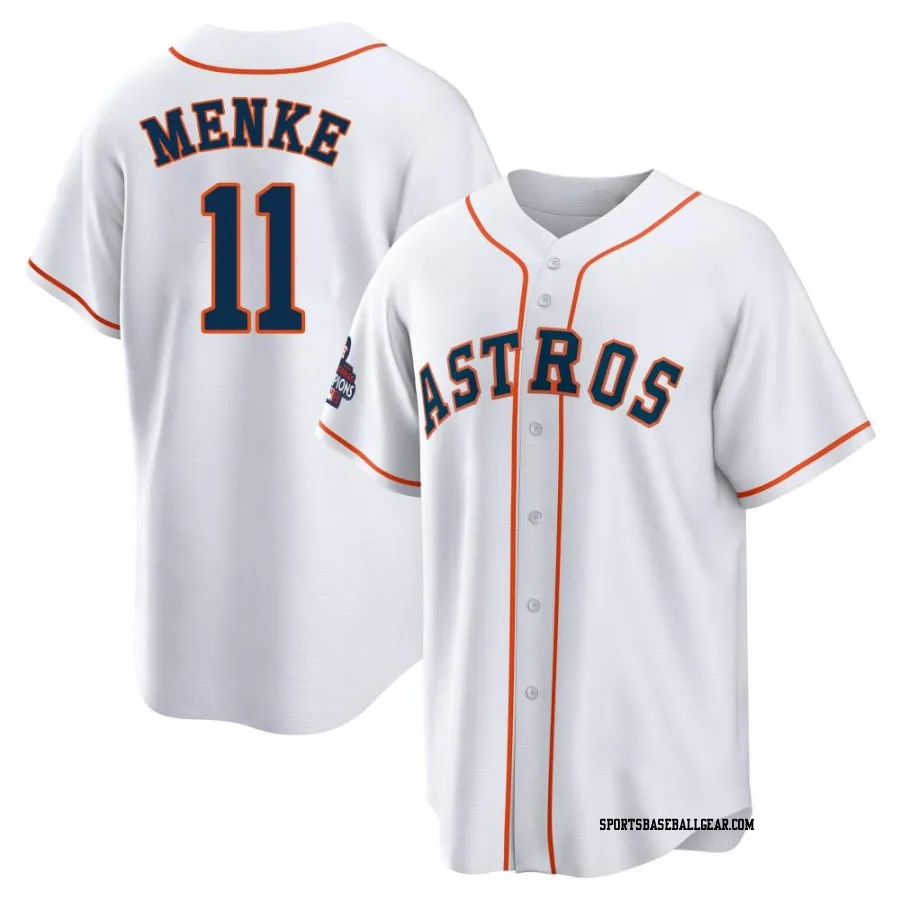Denis Menke Youth Houston Astros White Replica 2022 World Series Champions Home Jersey