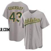 Dennis Eckersley Youth Oakland Athletics Gray Replica Away 2.0 Jersey
