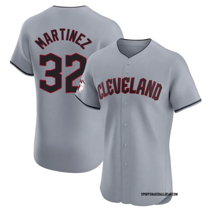 Dennis Martinez Men's Cleveland Guardians Gray Elite Road Jersey