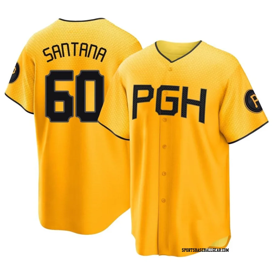 Dennis Santana Men's Pittsburgh Pirates Gold Replica 2023 City Connect Jersey