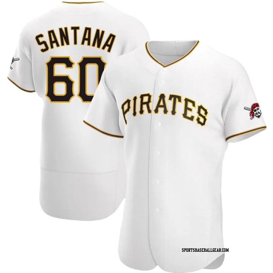 Dennis Santana Men's Pittsburgh Pirates White Authentic Home Jersey
