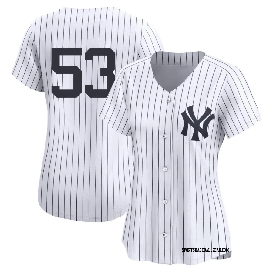 Dennis Santana Women's New York Yankees White Limited Yankee Home 2nd Jersey