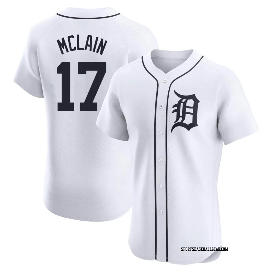 Denny McLain Men's Detroit Tigers White Elite Home Jersey