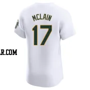 Denny Mclain Men's Oakland Athletics White Elite Home Jersey