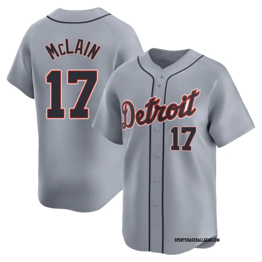 Denny McLain Youth Detroit Tigers Gray Limited Road Jersey