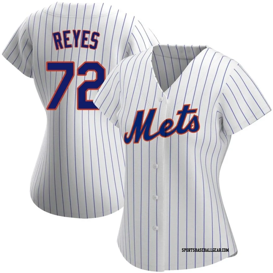 Denyi Reyes Women's New York Mets White Replica Home Jersey