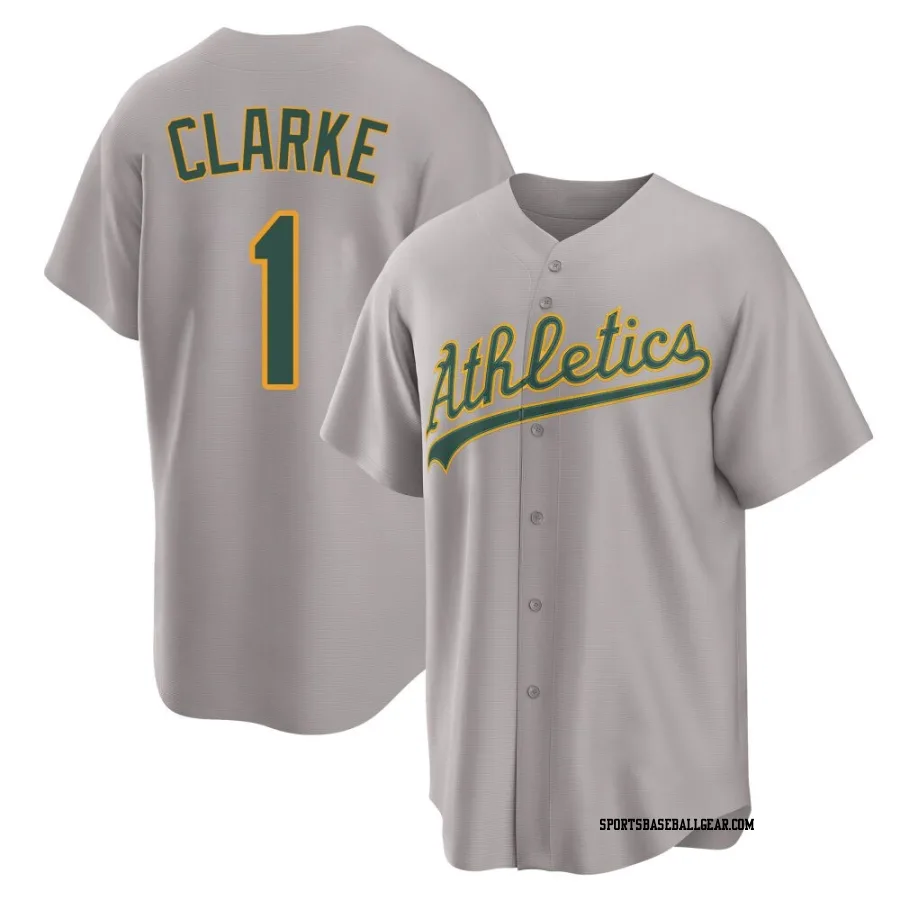 Denzel Clarke Men's Oakland Athletics Gray Replica Away 2.0 Jersey