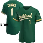 Denzel Clarke Men's Oakland Athletics Green Authentic Kelly Alternate Jersey