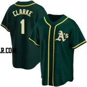 Denzel Clarke Men's Oakland Athletics Green Replica Alternate Jersey