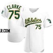 Denzel Clarke Men's Oakland Athletics White Authentic Home Jersey