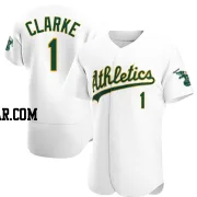 Denzel Clarke Men's Oakland Athletics White Authentic Home Jersey