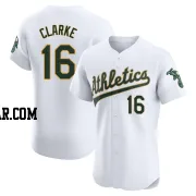 Denzel Clarke Men's Oakland Athletics White Elite Home Jersey