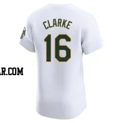 Denzel Clarke Men's Oakland Athletics White Elite Home Jersey