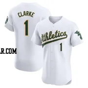 Denzel Clarke Men's Oakland Athletics White Elite Home Jersey
