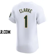 Denzel Clarke Men's Oakland Athletics White Elite Home Jersey