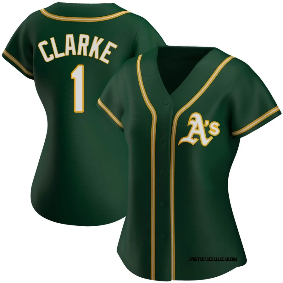 Denzel Clarke Women's Oakland Athletics Green Authentic Alternate Jersey