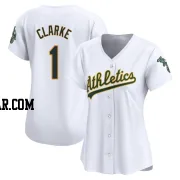 Denzel Clarke Women's Oakland Athletics White Limited Home Jersey
