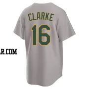 Denzel Clarke Youth Oakland Athletics Gray Replica Away 2.0 Jersey