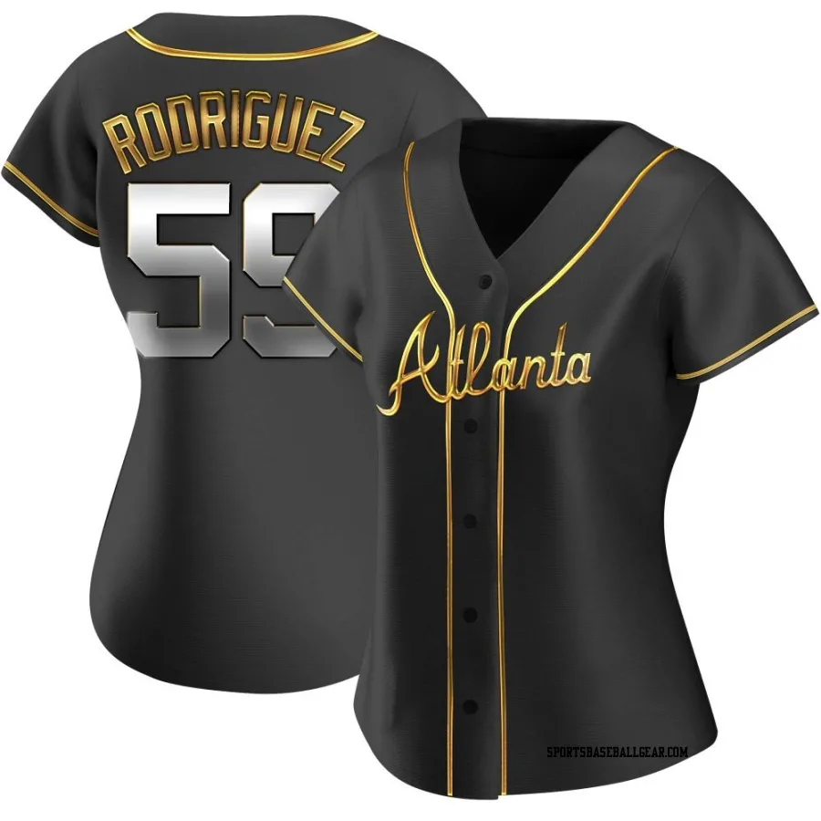 Dereck Rodriguez Women's Atlanta Braves Black Golden Replica Alternate Jersey