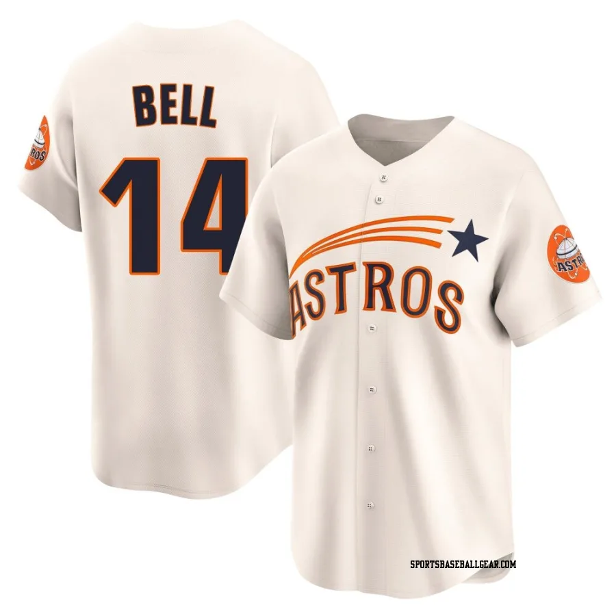 Derek Bell Men's Houston Astros Cream Limited Throwback Cooperstown Collection Jersey