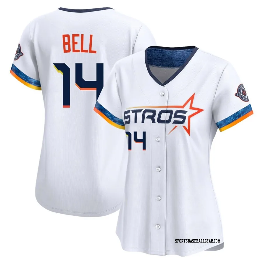 Derek Bell Women's Houston Astros White Limited 2025 City Connect Jersey