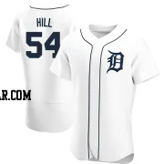 Derek Hill Men's Detroit Tigers White Authentic Home Jersey