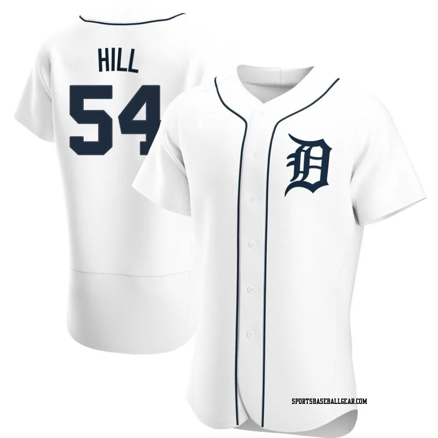 Derek Hill Men's Detroit Tigers White Authentic Home Jersey