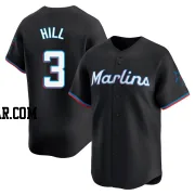 Derek Hill Men's Miami Marlins Black Limited Alternate Jersey