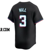 Derek Hill Men's Miami Marlins Black Limited Alternate Jersey