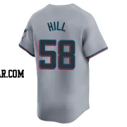 Derek Hill Men's Miami Marlins Gray Limited Road Jersey